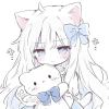 捧貓少女
